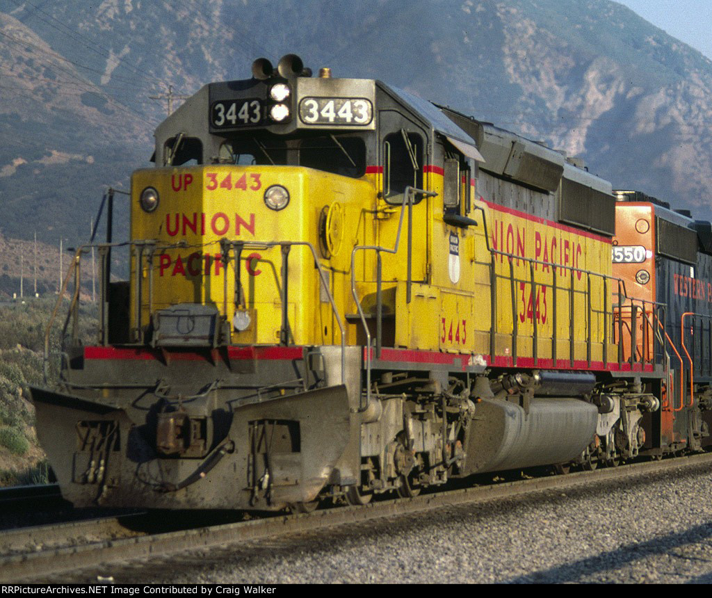 UP 3443 - Cajon, Cajon Pass, CA - 6/24/81
